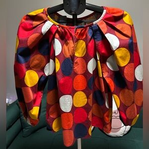 Women’s Kate Spade Multicolor Polka Dot Blouse-small